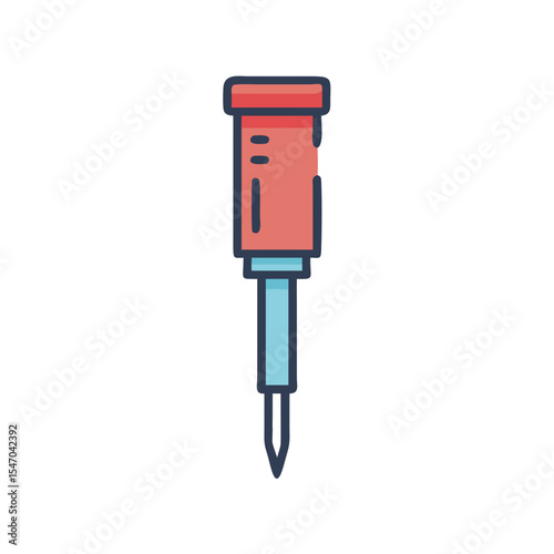 Illustration of a jackhammer icon on black background