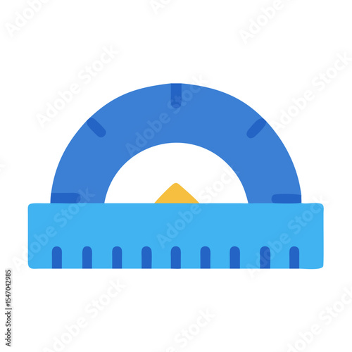 Geometry protractor on a black background vector illustration image
