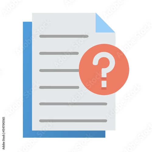 Document with question mark symbol, asking for more information