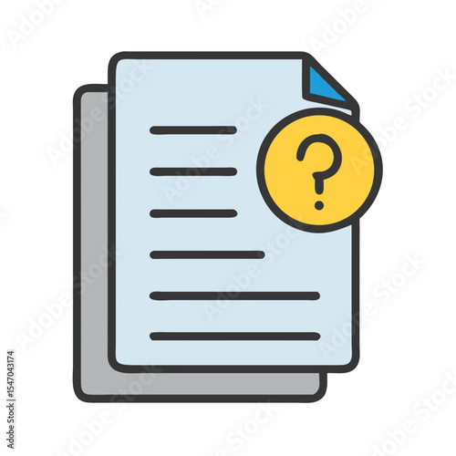 Documents and question mark icon representing unknown information