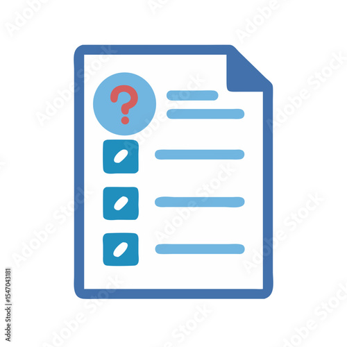 Questionnaire with check boxes asking questions needs answers