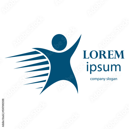 Abstract Human Figure Logo Design