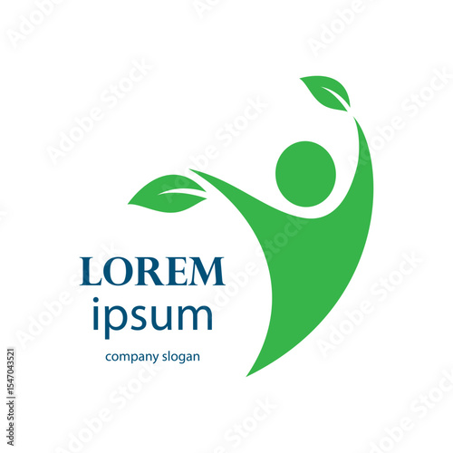 Abstract Human Figure Logo Design