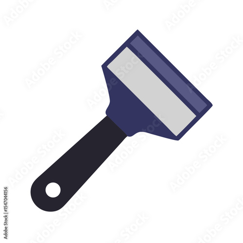 Stylized scraper illustration on black background flat design style