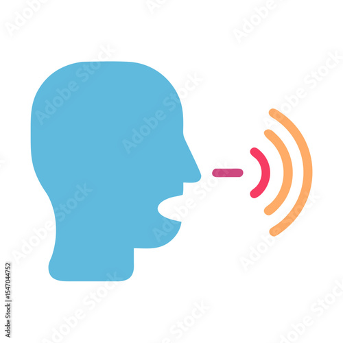 Speech or Sound Waves emanating from human head