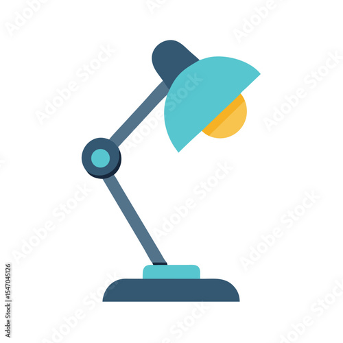 Blue lamp illustration on a black background studio lighting