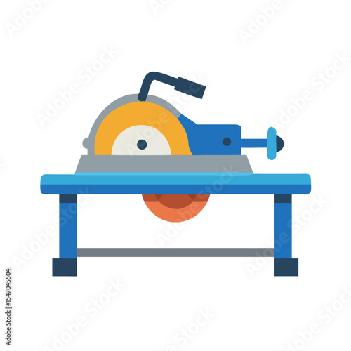 Table saw illustration for woodworking and construction projects