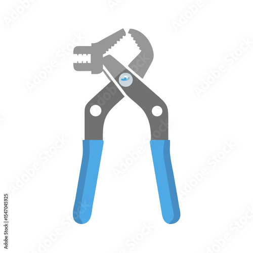 Isolated plumber pliers illustration on black background digital art
