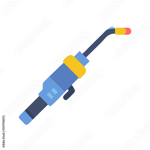 Welding torch vector illustration on black background stock image