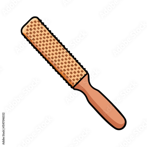 Illustration of a foot file on a black background
