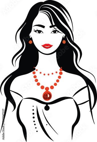 Elegant Woman Portrait with Jewelry