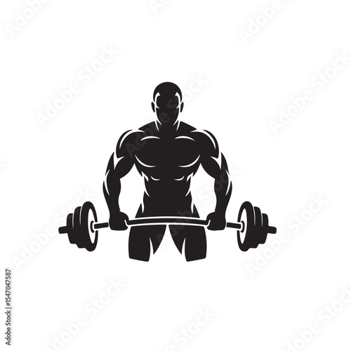illustration of a man lifting weights