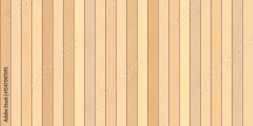 Wood plank wall, vertical slats, wood texture seamless pattern, different tones, vector design