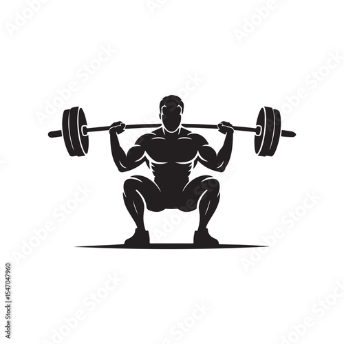 illustration of a man lifting weights