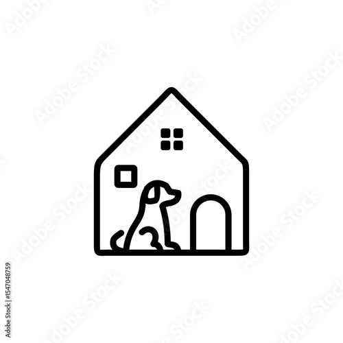 Dog in a House Icon