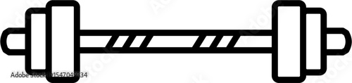 Barbell outline icon. Vector barbell icon.