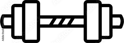 Dumbell outline icon. Vector icon. Black Color icon
