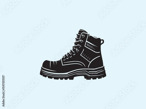 High-performance work boot featuring a reinforced toe, thick treaded outsole, and visible laces for secure fit and all-day comfort

