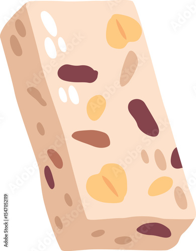 Granola bar with muesli flakes