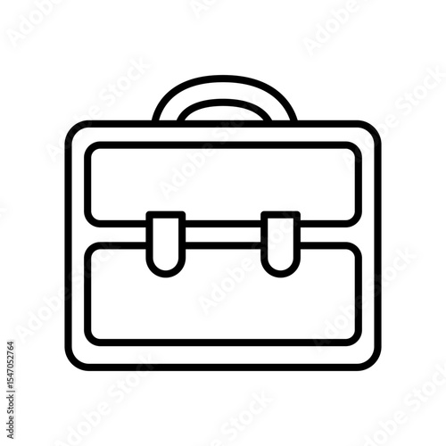 Lineart Icon suitcase for tourism agency and vacation booking design elements