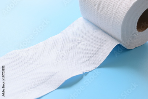 white paper tissue on blue background