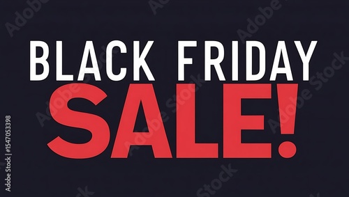 Black Friday Sale Banner with Bold Typography
