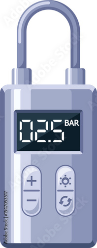 Portable pressure compressor vector illustration