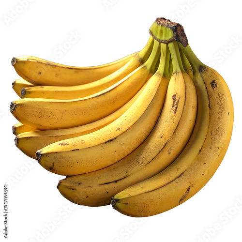 Ripe Yellow Bananas: A Bunch of Healthy Fruit