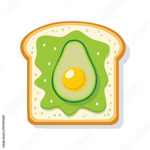 Simple Illustration Avocado toast