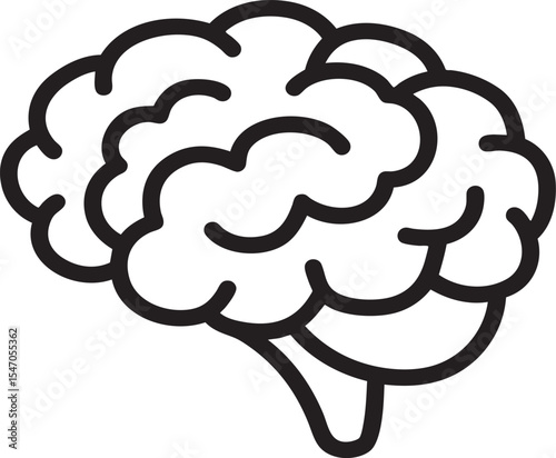 Human Brain Line Art 