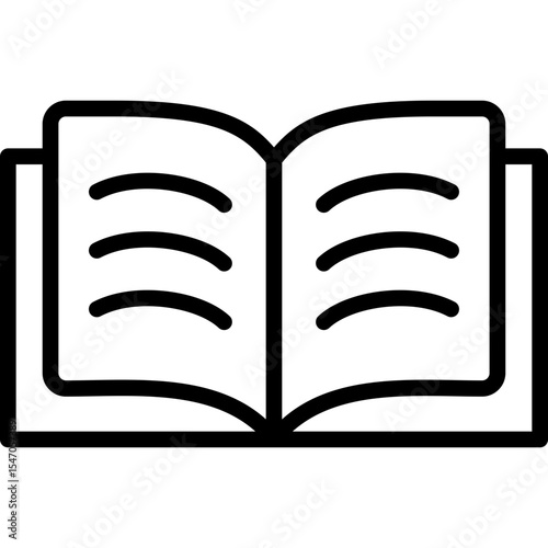 read icon illustration design with outline