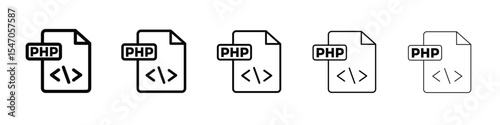php icon design, logo, app, UI. Vector illustration, EPS