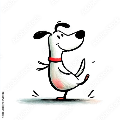 Cartoon dog dancing