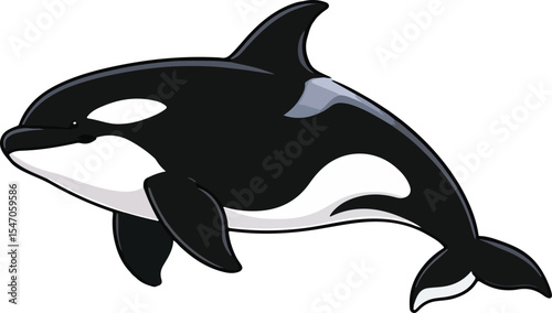 cartoon of orca