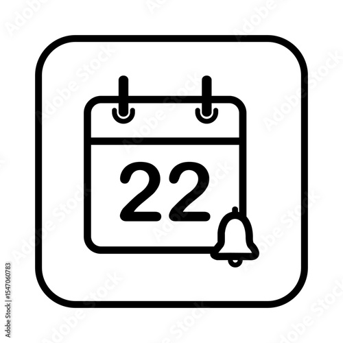 Calendar Reminder Icon Simple, Clean Design for Scheduling and Notifications