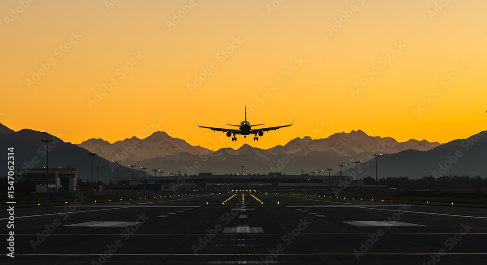 Fototapeta premium Travel Transportation Aviation Airplane Journey Airport Sky Light