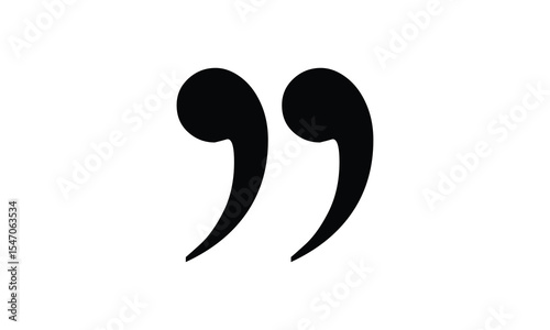 Quote mark in . Quotation symbol. Remark sign in Quote mark on transparent background. Quoted sign .  Vector Illustration . EPS 20 .