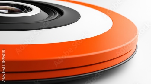 Close-up View of a Colorful Circular Design with Patterns and Textures