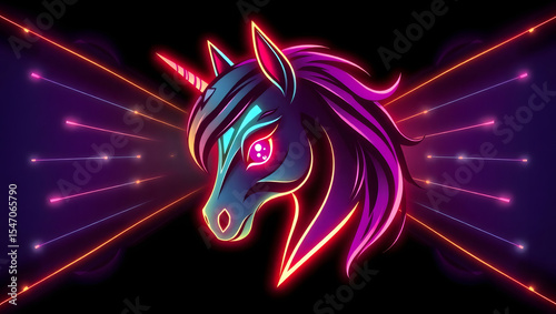 Neon Unicorn: Galactic Dreamscape