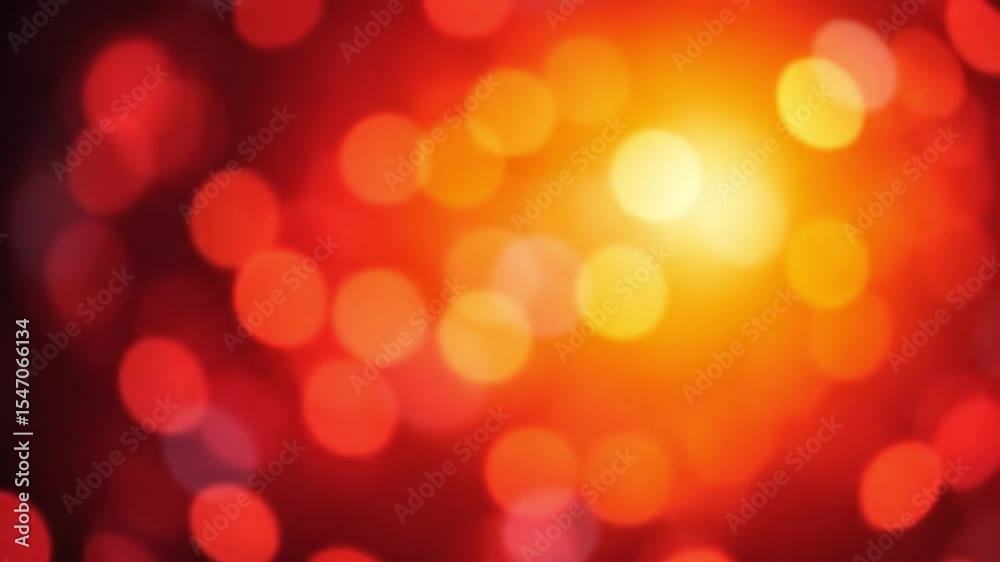 Abstract bokeh design with warm, blurred lights. The background of red and orange colors could be used to indicate a Christmas, holiday, or lights keyword.

