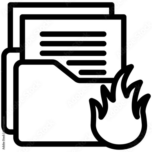 Data Loss outline, mini illustration icon. use for modern concept, print, UI, UX kit, web and app development. Vector related to risk management, business, finance.