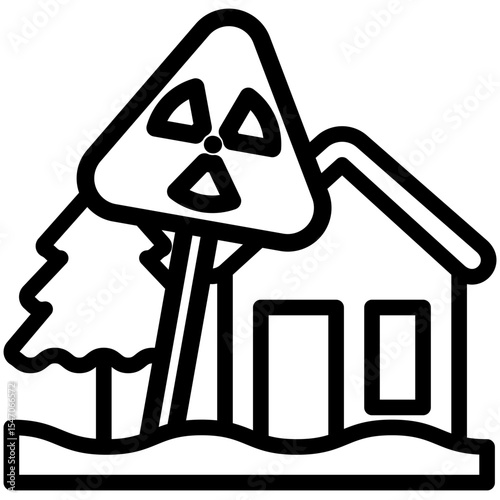Exposure outline, mini illustration icon. use for modern concept, print, UI, UX kit, web and app development. Vector related to risk management, business, finance.