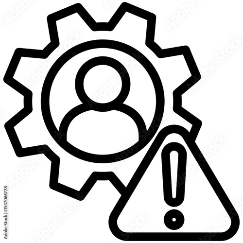 Operational Risk outline, mini illustration icon. use for modern concept, print, UI, UX kit, web and app development. Vector related to risk management, business, finance.