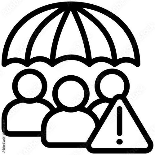 Prepare Team outline, mini illustration icon. use for modern concept, print, UI, UX kit, web and app development. Vector related to risk management, business, finance.