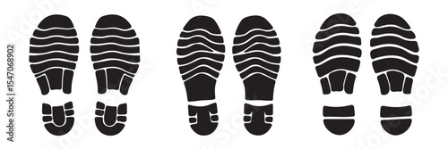 human footprint silhouette. Footprint icon.