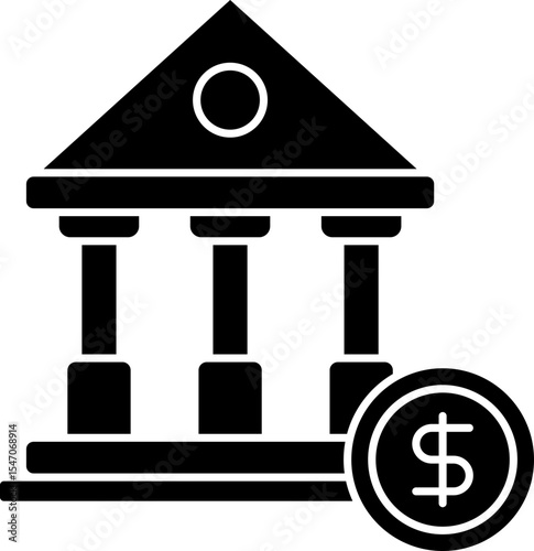 Bank Icon Glyph