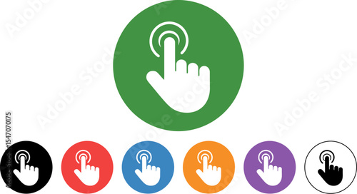 Finger touch icon set vector illustration for website design graphic user interface and mobile app design editable stock vector