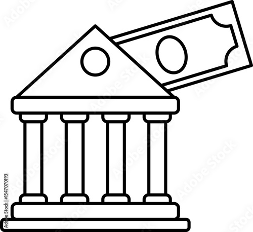 Bank Icon Line