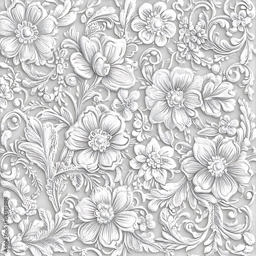 Wallpaper Mural Seamless floral tile patterns combining cultural, modern Torontodigital.ca