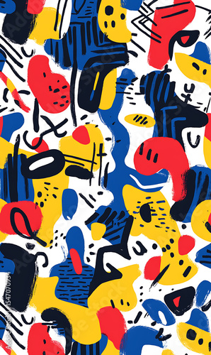 Seamless floral tile patterns combining cultural, modern